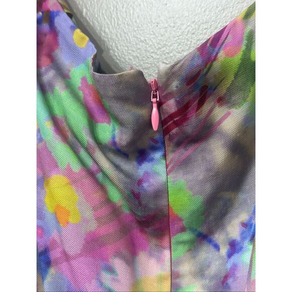 NWT Plenty by Tracy Reese Puff-Sleeve Floral Anthropologie Midi Dress Women's L - Picture 12 of 14